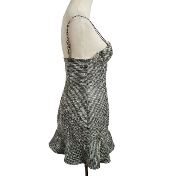 Lovers and Friends Revolve Green and White Bra Top Dress - Picture 4 of 11